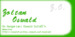 zoltan oswald business card